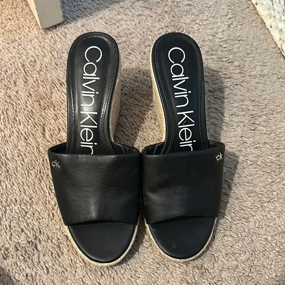 Calvin Klein Black Women's Slide Sandals